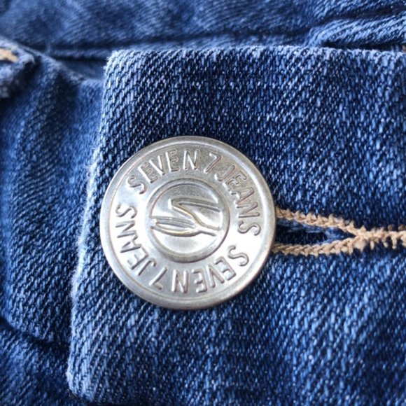 LIKE NEW SEVEN7 ROCKER SLIM JEANS 4/26x28 EMBROIDERED FLAP POCKET 😎 - Picture 12 of 15